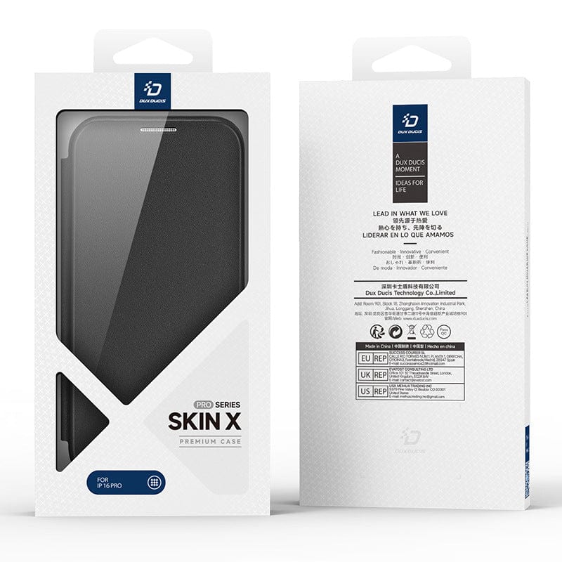 A smartphone in the iPhone 16 Pro Max Wallet Case with RFID Protection and MagSafe - Premium Leather Flip Cover, featuring a lavender hue, with a clear back and an attached cover. Two credit cards are visible in the card slots inside the cover. The case also boasts MagSafe compatibility for effortless charging.