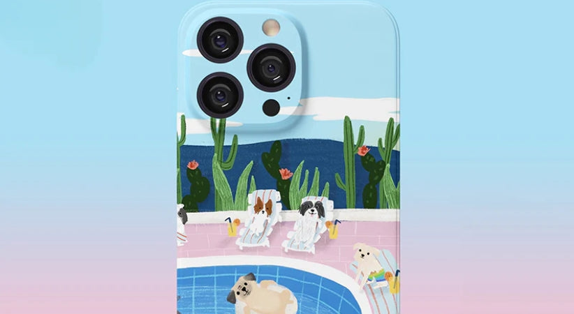 Elevate Your Style with the iPhone 16 Pro Max Case: Poolside Dogs Edition