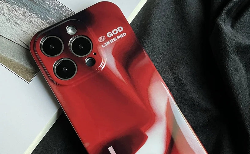 Unleash the Power of Red: iPhone 16 Pro Max Case God Likes Red Bold Abstract Edition