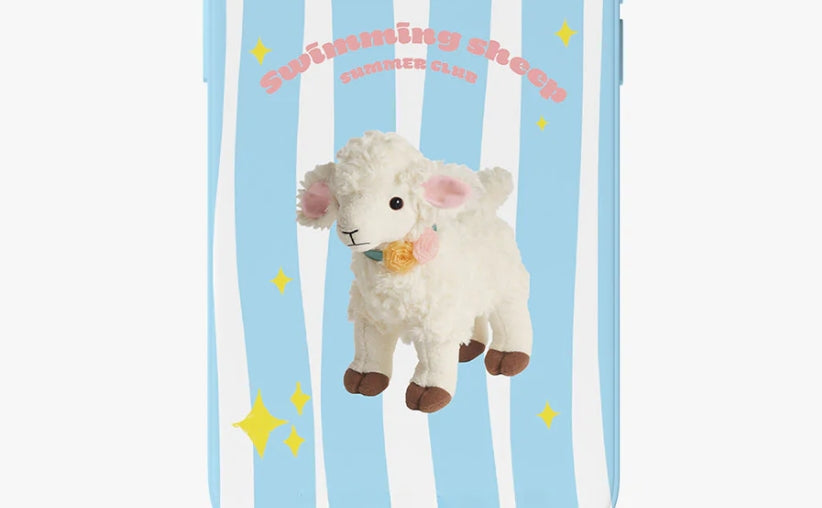 Make a Splash with Whimsy: iPhone 16 Pro Max Case Swimming Sheep Striped Edition