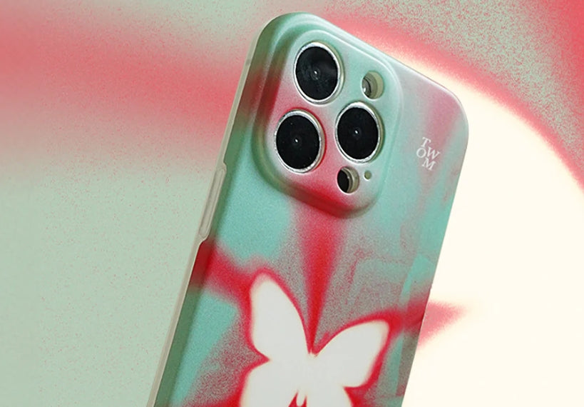 Flutter with Style: iPhone 16 Pro Max Case Butterfly Aura Gradient Edition