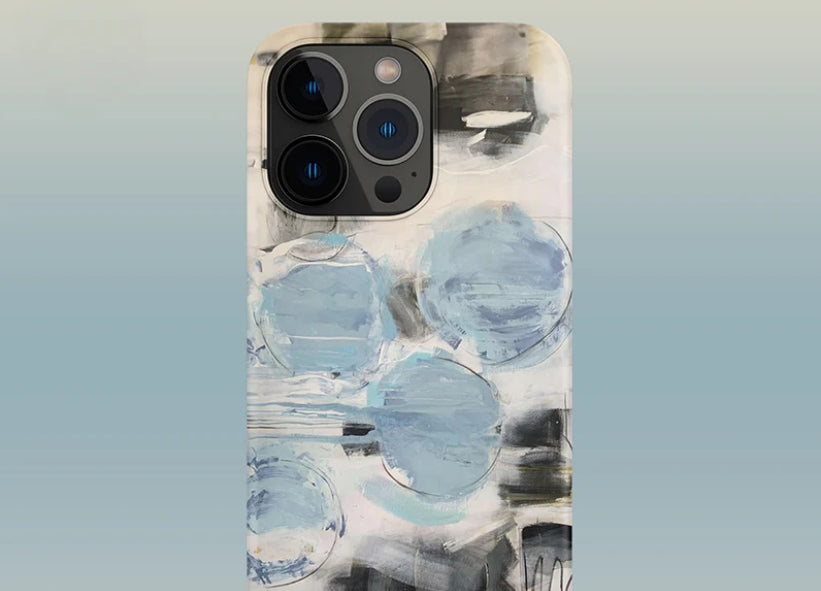 Dive into Modern Art: iPhone 16 Pro Max Case Abstract Blue Circles Edition