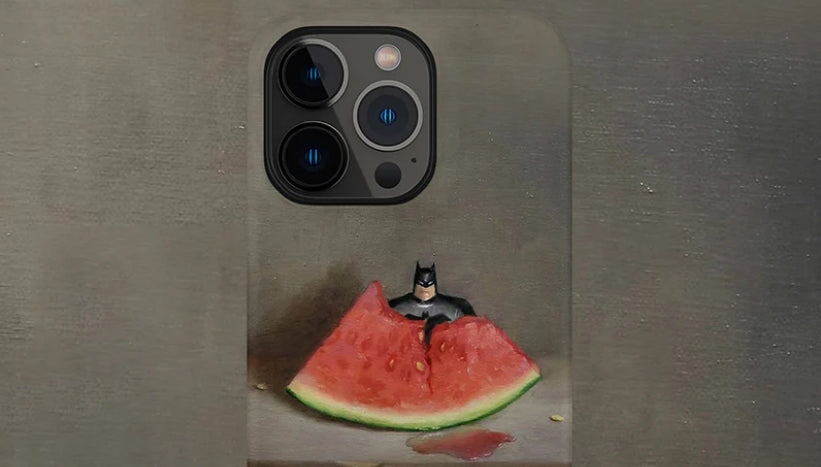 Add a Slice of Fun to Your Day: iPhone 16 Pro Max Case Quirky Watermelon Miniature Hero Edition