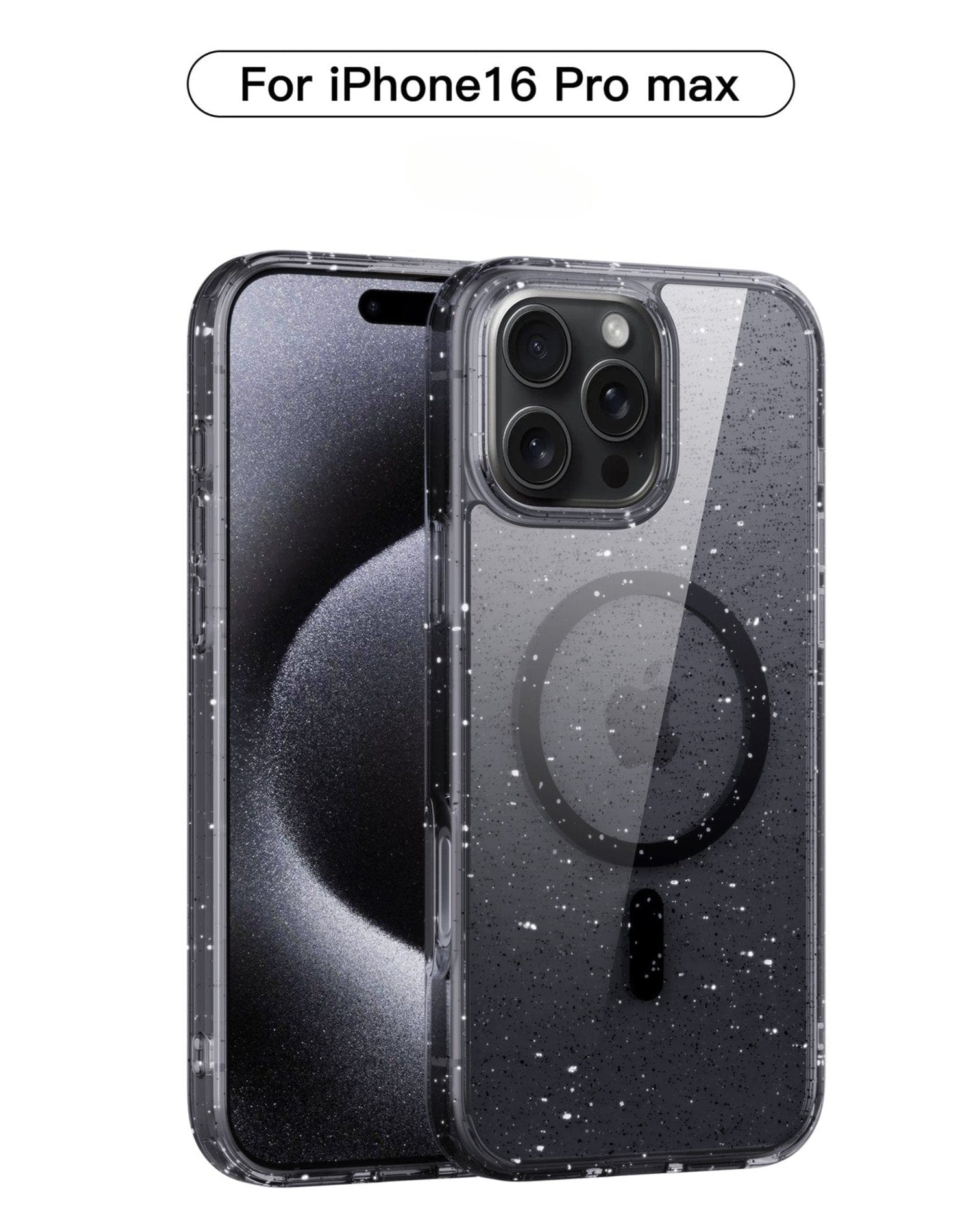 The Slim Clear MagSafe iPhone 16 Pro Max Case with TPU Material and Air Cushion Corners showcases your phone's back camera lenses and front screen, while offering anti-fingerprint and anti-stain protection.