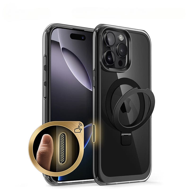 iPhone 16 Pro Max マグネットスタンドケース | 耐衝撃、カメラ