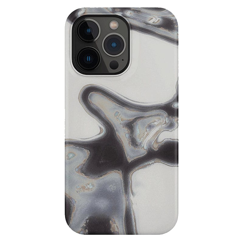 Abstract Metallic Flow iPhone 16 Pro Max Case - Sleek Modern Art Design with Full Protection
