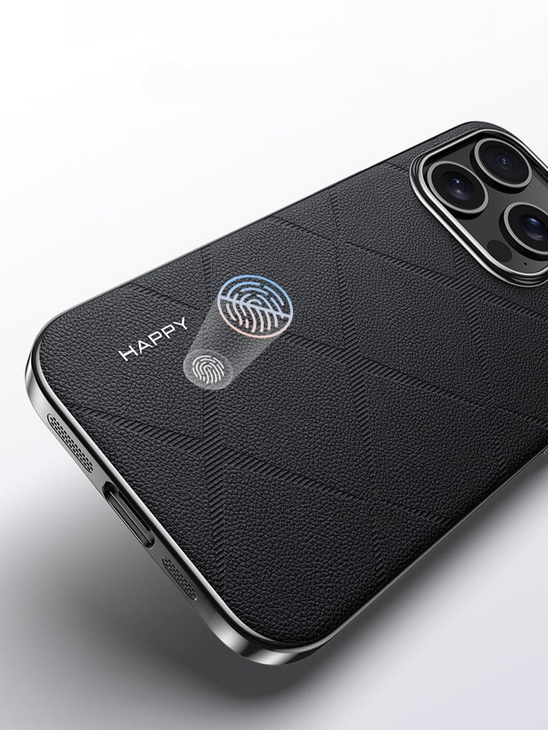 iPhone 16 Pro Max Premium Leather Case | Shockproof Design | Metal Button  Finish