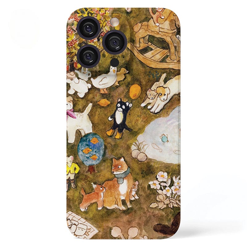 Charming Woodland Animals iPhone 16 Pro Max Case - Whimsical Nature Scene, Ultra-Slim, Durable Protection