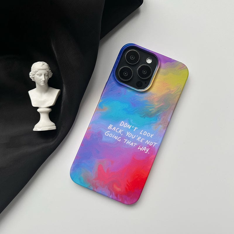 Inspirational Quote iPhone 16 Pro Max Case - Colorful Gradient Design, Ultra-Slim, Full Protection