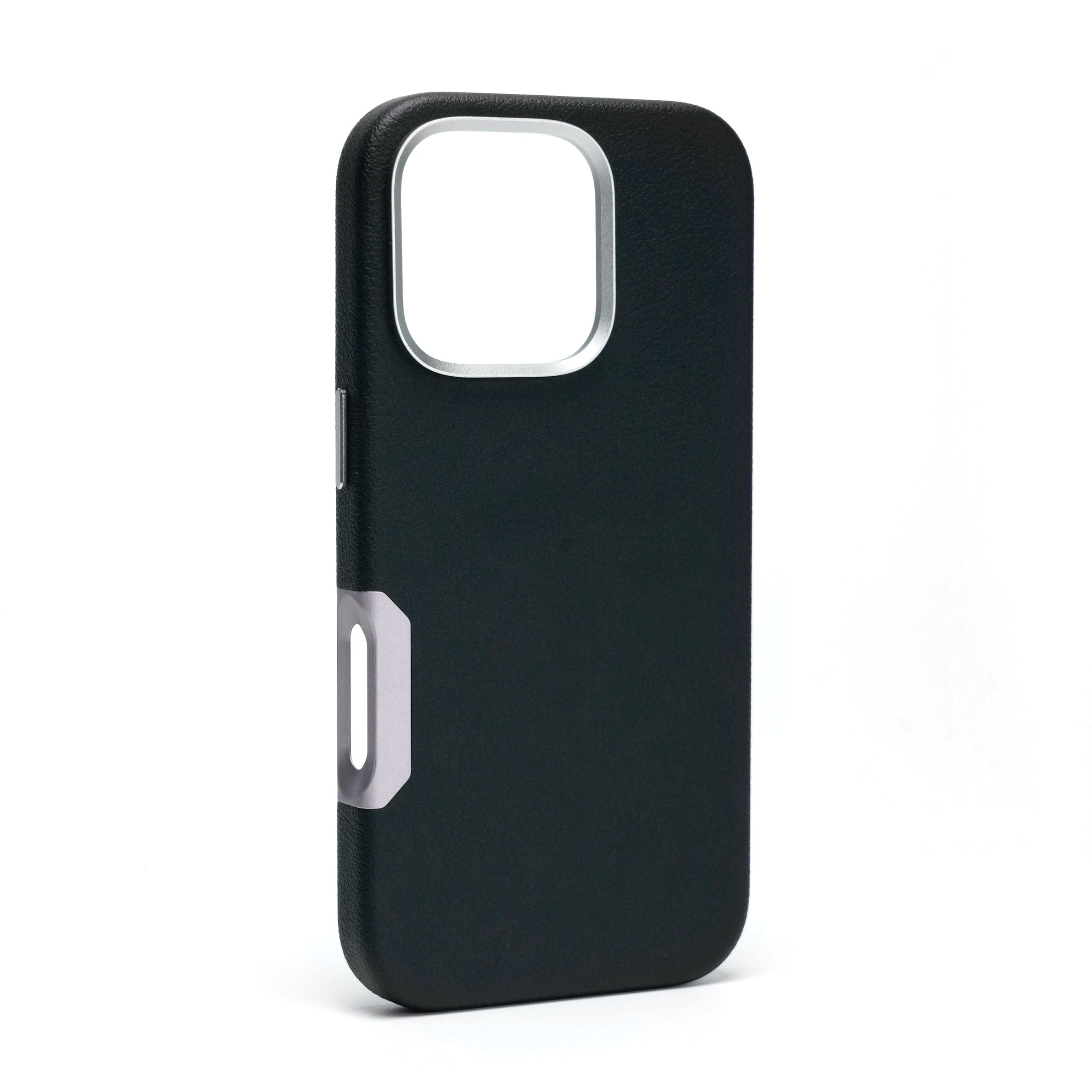 The iPhone 16 Pro Max Leather Case features a raised camera frame and aluminum alloy buttons on the side. With its electroplated frame, the case provides premium protection while being MagSafe compatible, ensuring seamless connectivity with all your MagSafe accessories.