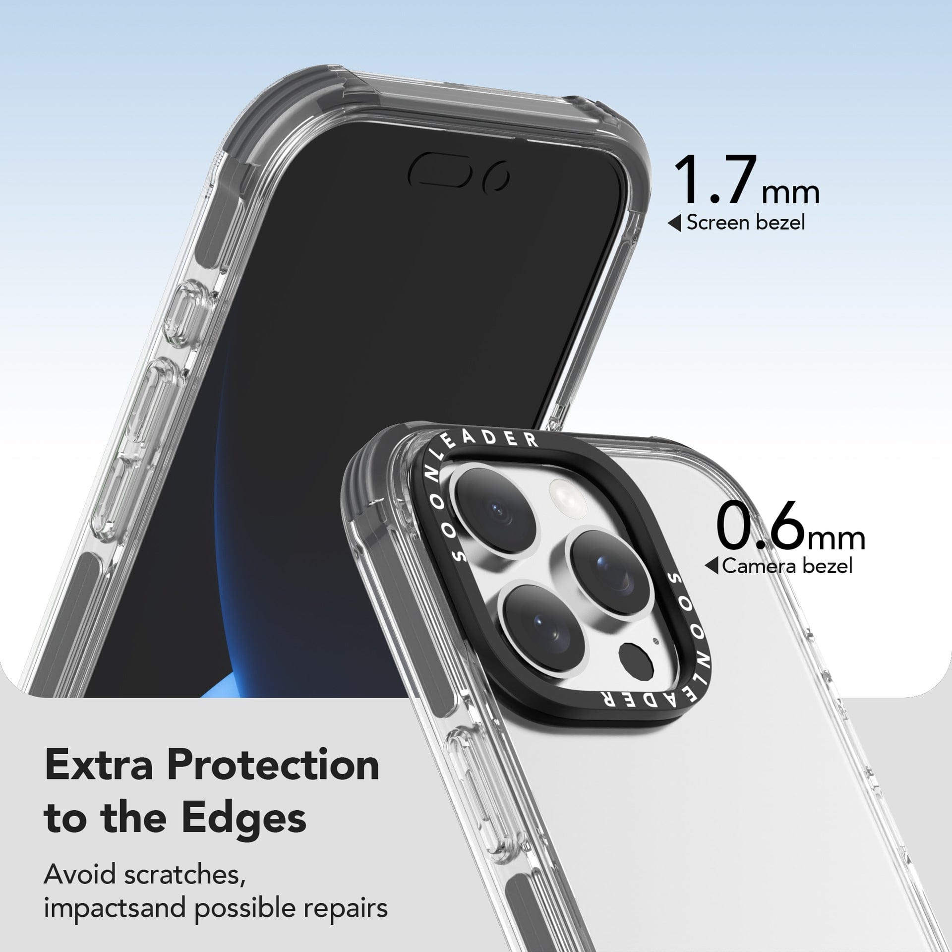 Introducing the iPhone 16 Pro Max Clear MagSafe Case, an Anti-Yellowing Shockproof Cover with Military-Grade Drop Protection. It features a 1.7mm screen bezel and a 0.6mm camera bezel, designed for optimal edge protection to prevent scratches, impacts, and potential repairs while maintaining enduring clarity.