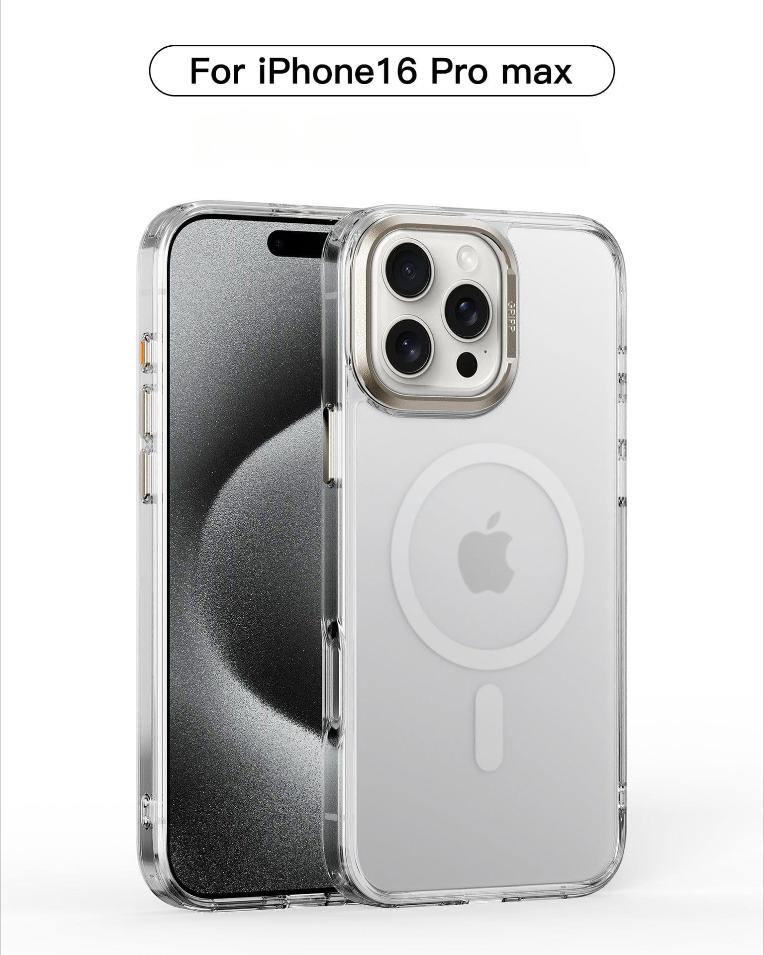 iPhone 16 Pro Max Clear Case with N52 Magnets, Camera