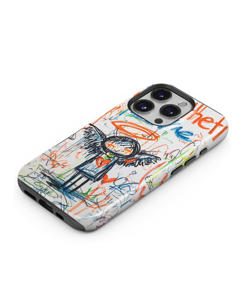 Aesthetic Graffiti Angel iPhone 16 Pro Max Case – MagSafe, Slim